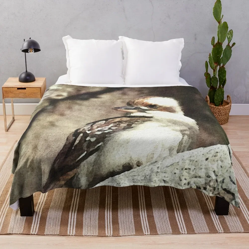 Australian Kookaburra Bird Throw Blanket cosplay anime Soft Plaid Blankets