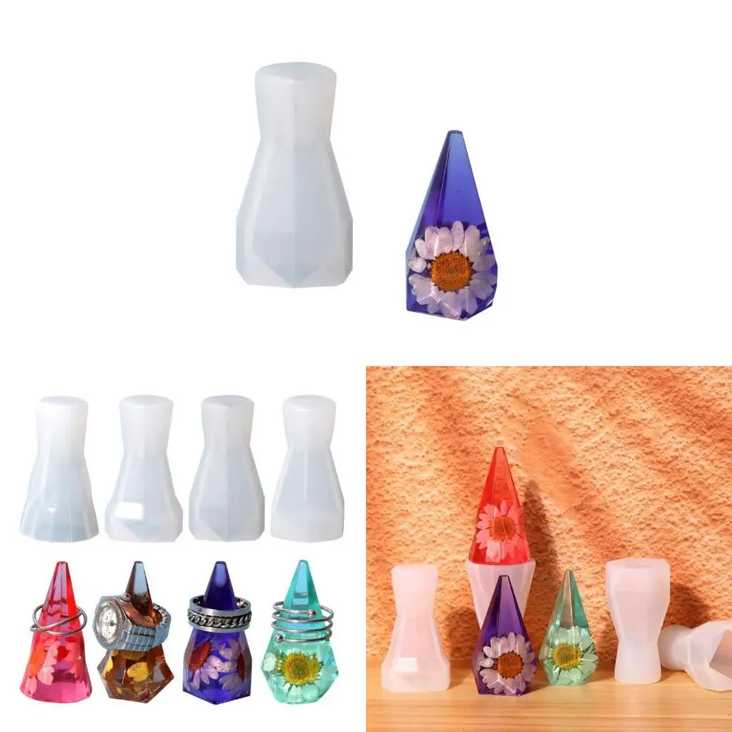 

Ring Cone Resin Mold Silicone,Diamond Shaped Ring Holder Molds for Resin Casting