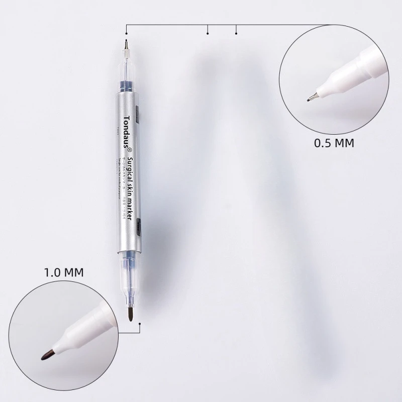 Sterile chirurgische Marker Tattoo Schablone mit Lineal sterile feine Spitze Chirurgie chirurgische Tätowierung Haut Mini chirurgische Markierung stift