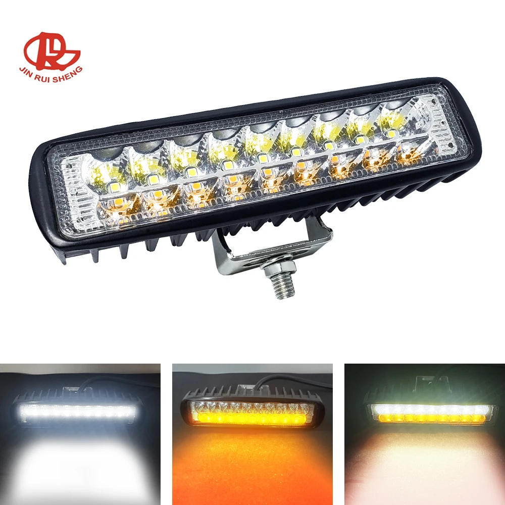 

54W LED Work light Bar Yellow White Offroad Driving Fog Lamp Spot Flood Beam For SUV ATV Jeep Tractor Auto Truck Trailer 12V 24V