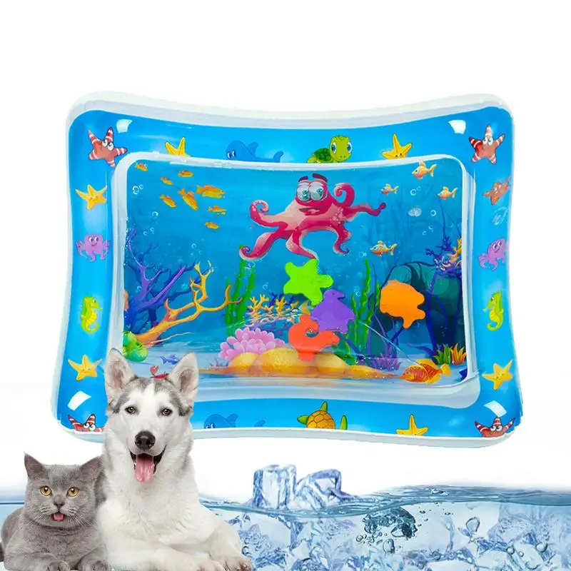 

New Kids Water Play Mat Thickened Water Sensory Pad For Kids Pet Playmat With Fish Sea Ocean Theme Water Playmat Sensory Toy