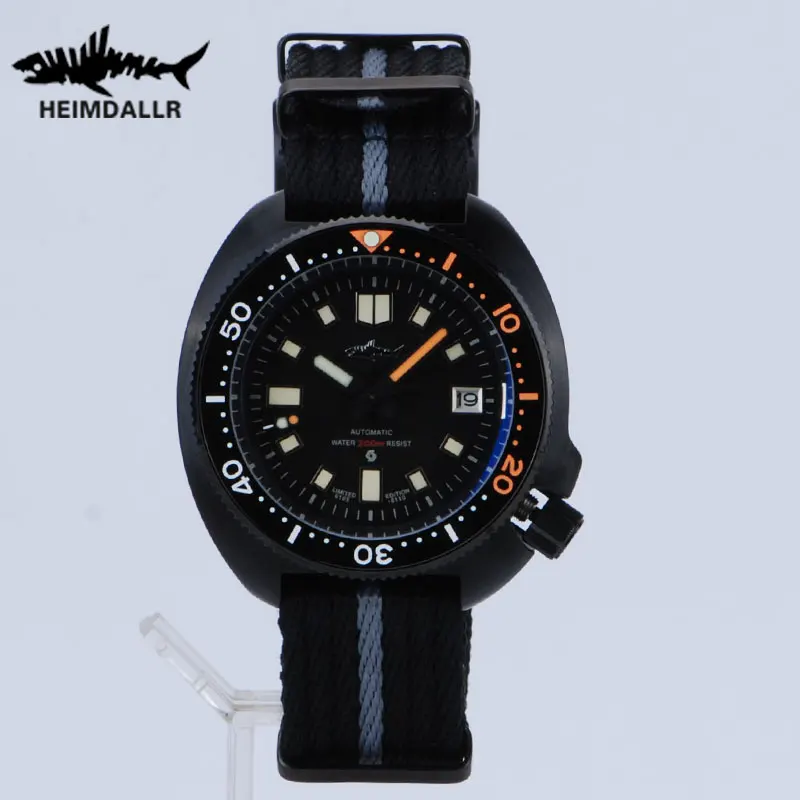 Heimdallr Diver Men\'s Watch 20Bar Waterproof Sapphire C3 Super Luminous 316L Steel Diving Watch NH35 Automatic Machinery Watches