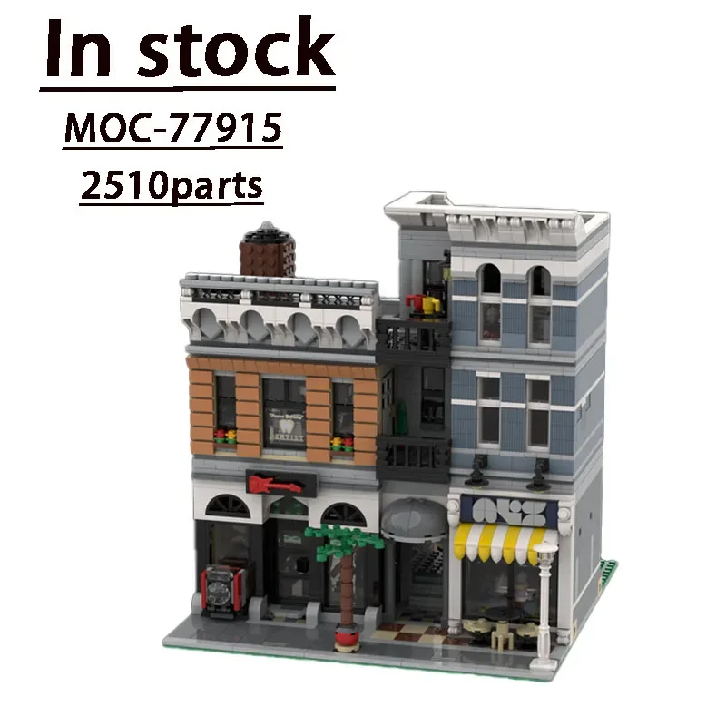 

MOC-77915 City Street View Dentist Office Assembly Splicing Building Block Model • 2510 Parts Building Blocks Kids Toy Gift