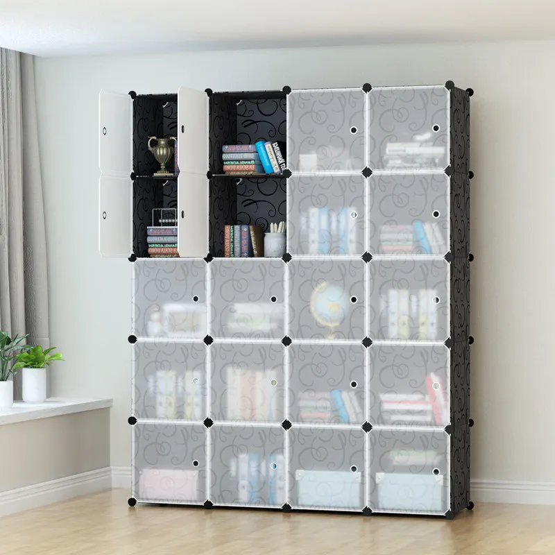 

Plastic Portable Closet Display Modern Minimalist Makeup Shelves Modular Wardrobe Display Dining Vestidores Trendy Furniture
