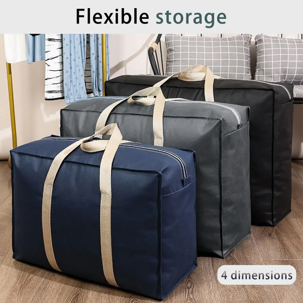 Firm Stitching Garment Bag Widen Handle Store Clothes Portable Large Capacity Travel House Moving Blanket Storage Bag