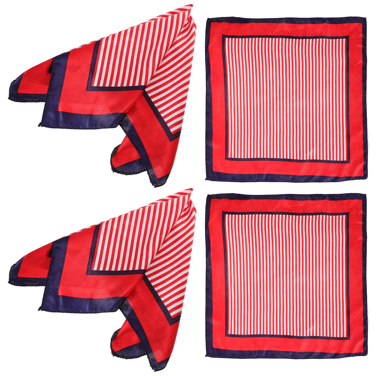 

4Pcs Silk-Liking Scarf Elegant Lightweight Ladies Satin Square Neckerchief for Women Fashionable Accessory Square Scarf