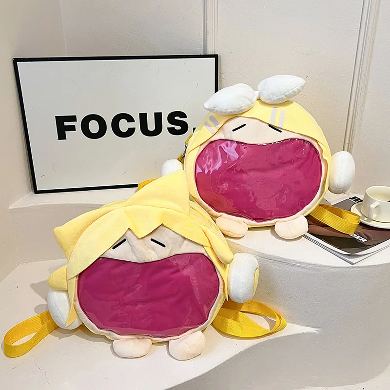 

Hot Anime Plush Cartoon Heartache Bag Kawaii Decorate Girl Large Capacity Storage Bag Girls Festival Gift Anime Backpack Itabag