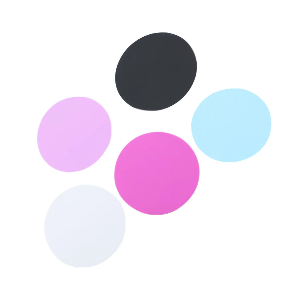 5pcs Nail Art Palette Silicone Mixing Tray For Acrylic Uv Gel Resin Painting Manicure Tools Round Color Blending Dishes