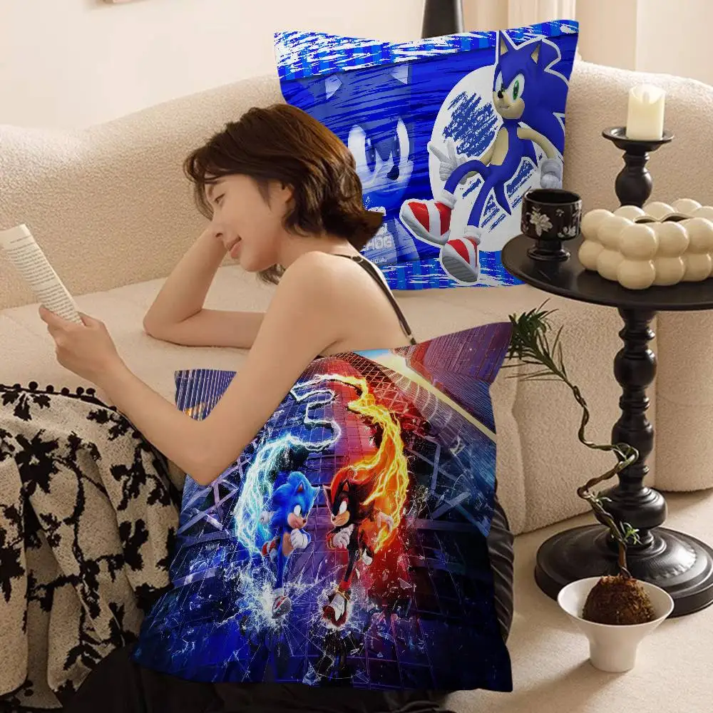Cartoon S-Sonics Maple Design Cushion Cover Happy Autumn Harvest decor Holiday Decorati Pillow Cover - view 4