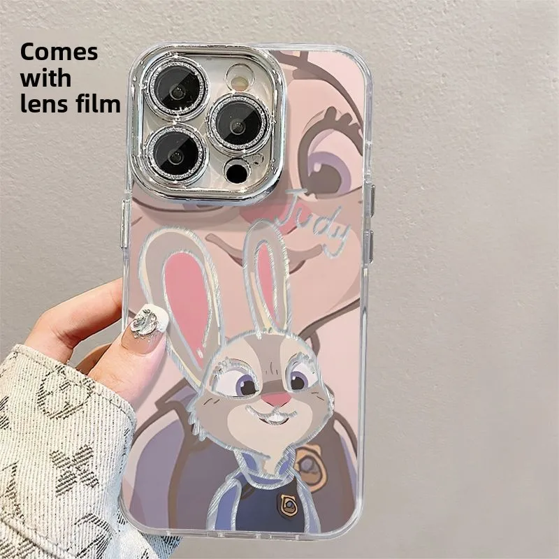 Чехол для телефона Disney Zootopia для iPhone 17, Air 16, 15, 14, 13, 17 Pro Max, силиконовый чехол-бампер для защиты от падения и столкновений