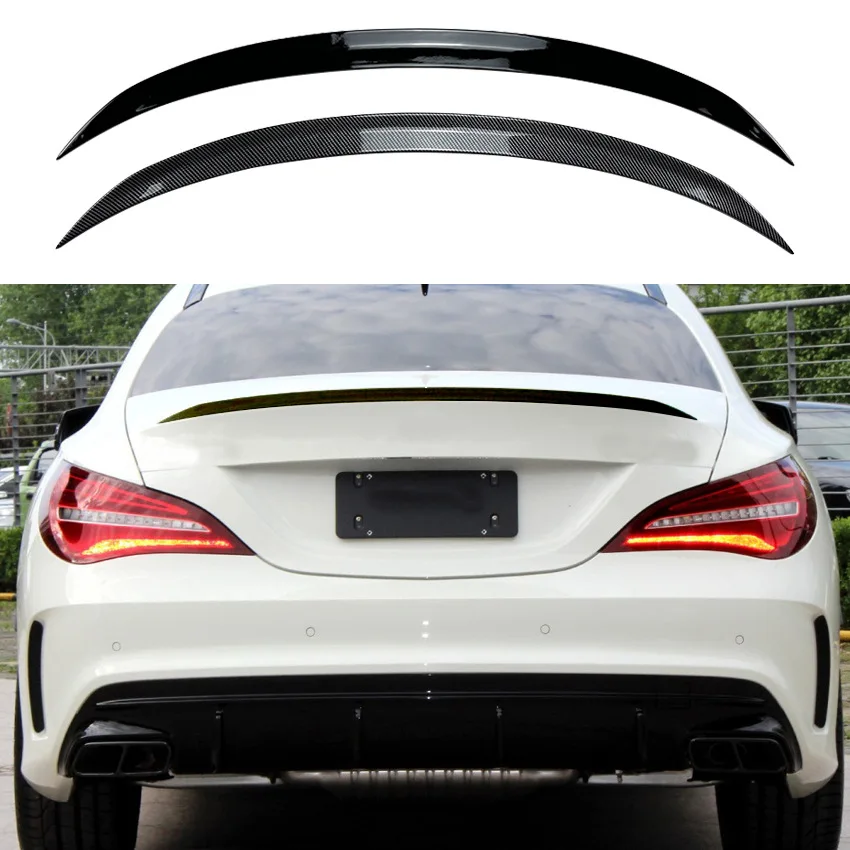 

For Mercedes-Benz CLA W117 C117 carbon fiber Gloss Black Rear Spoiler Trunk Wing 2013-2019