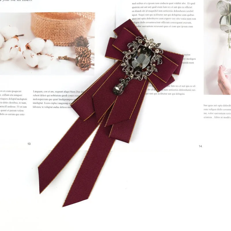 Neue elegante klassische retro bowtie neck tie band strass corsage bowtie cravat geschenke für männer hochzeit formale kleid zubehör – Detail 38
