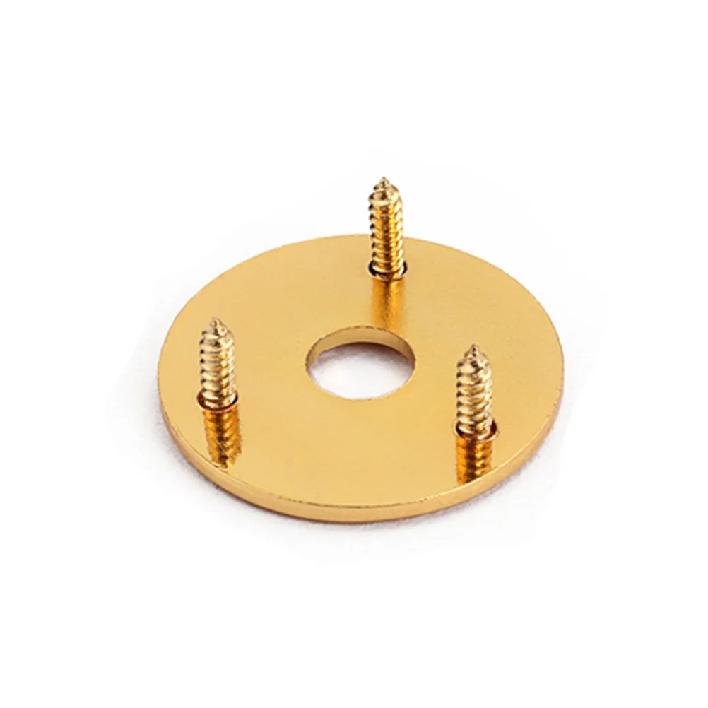 

Cat Eye Guitar Jack Plate Round 1/4 Inch Indented Metal With Screws For Electric Guitar Bass Gold Plated Pickup Socket