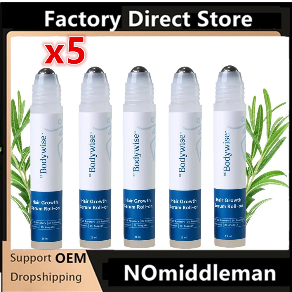 

5X 25ml Hair Growth Essence Oil for Hair Care, Scalp Nourishment & Frizz Control 3% Rosemary Hair Serum