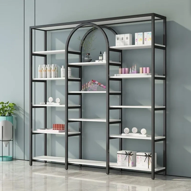 Custom.Hot Sales Cosmetic Store Display Stands Customized Retail Shop Metallic Duty Display Racks Steel Display Rack