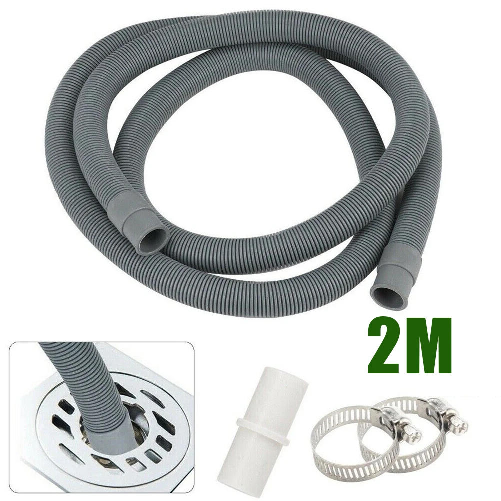 Washer Pipe Washer Drain Hose 1/1.5/2M Flexible High Quality Stretchable Washing Machine Waste Water Outlet Tube