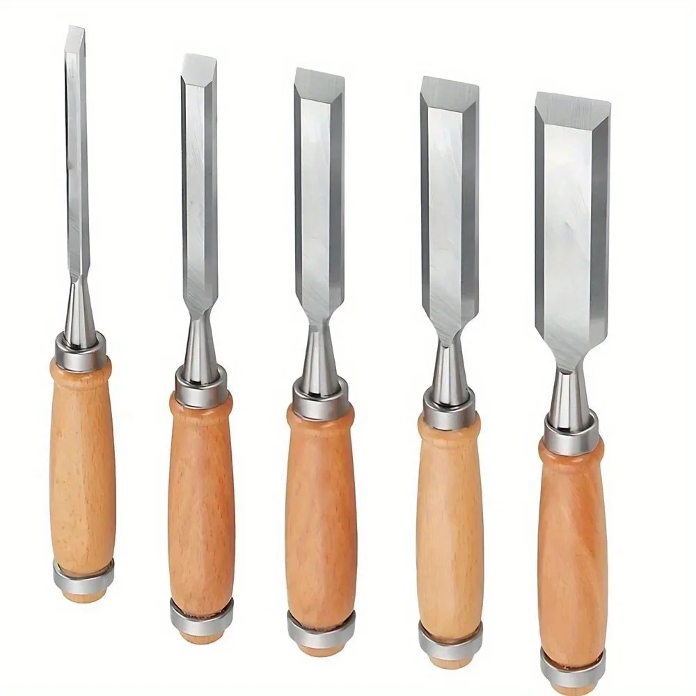 Carving Knife Spatula Wood Handle Flat Chisel Flat Chisel Wood Chisel Flat Spatula Chisel Knife 6-38MM Woodworking Chisel