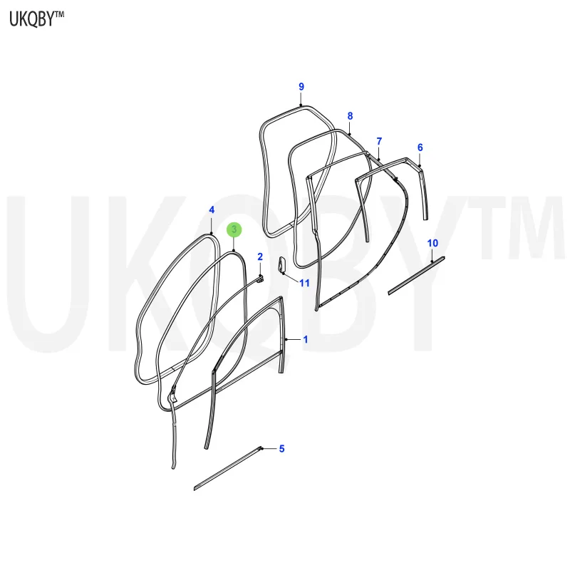 Ja gu ar all-new X F 2016 La nd Ro ve r T2H22330 door seal T2H22330   T2H10108  T2H14223 T2H22331 T4N18815