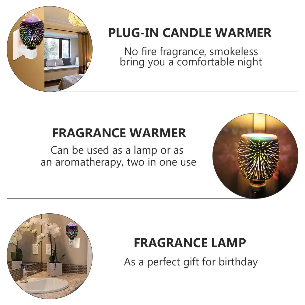 

Fragrance Warmer Electric Bulb Wax Burner Candles 3d Glass Plug-in Melting