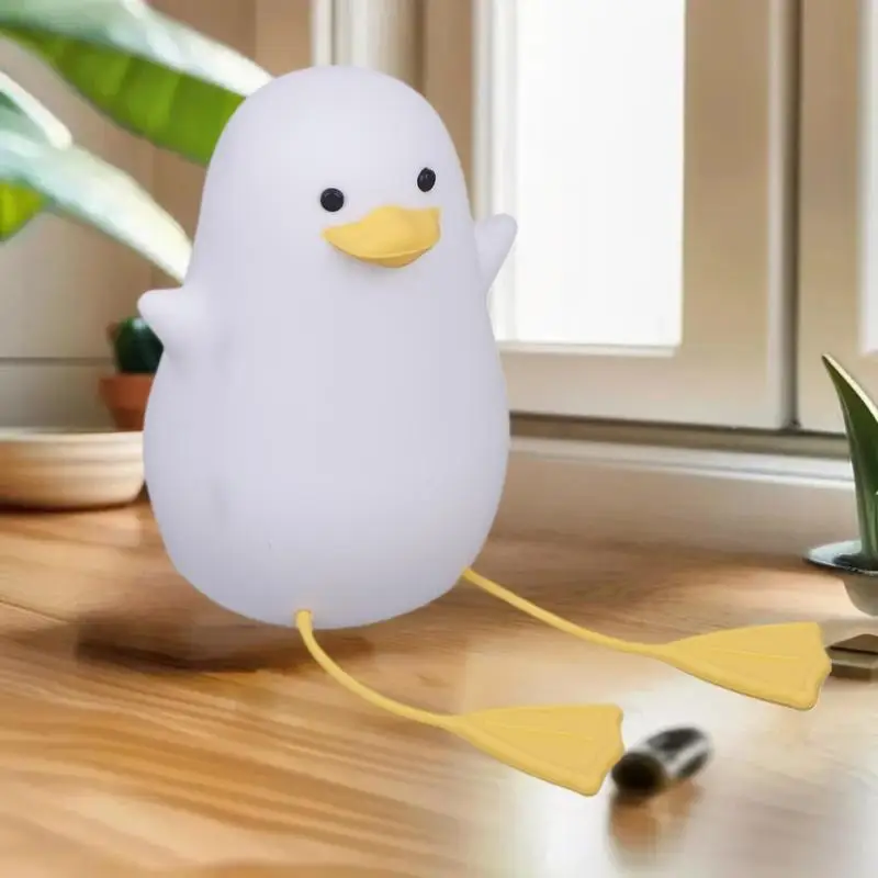 

Cute Animal Silicone Lamp Duck Night Light For Kids Touch Control Dimmable USB Rechargeable Bedside Bedroom Decor Birthday Gifts