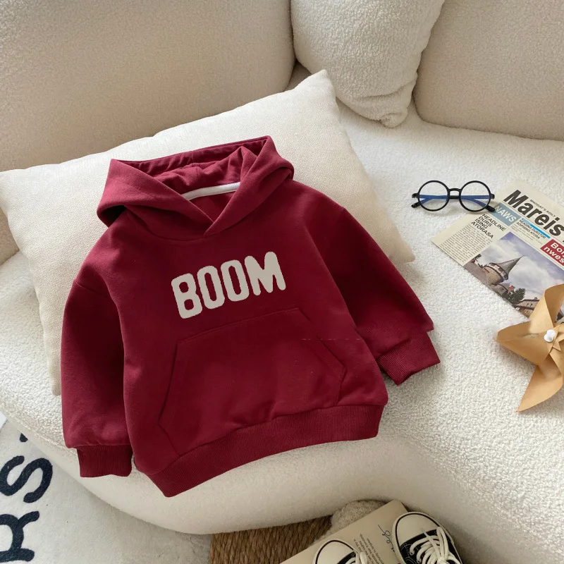 

Толстовки с капюшоном для мальчиков, хлопковые утепленные бархатные толстовки, теплая зима-осень 202, ветрозащитная одежда для малышей, детская одежда