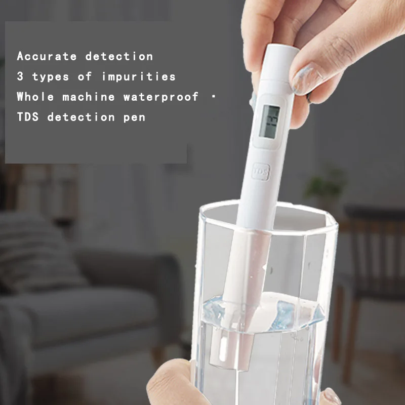 1PC Sliver TDS Water Quality Testing Pen, Tap Water Testing Pen TDS Value Detection Household Water Quality Analysis Instrument