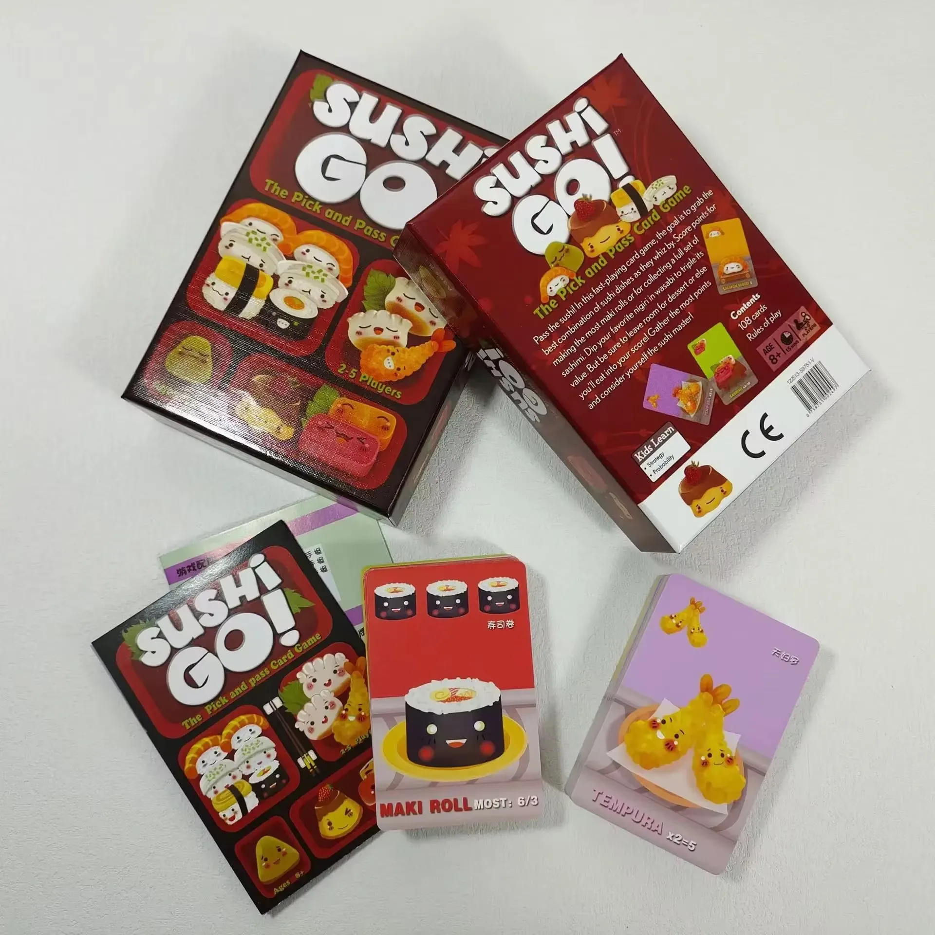 Sushi Go Party! - The Deluxe Pick & Pass Card Game by Gamewright, Multicolored