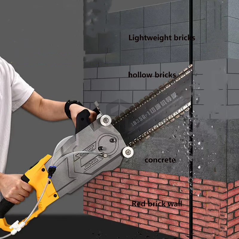 Беспроводная цепная пила по индивидуальному заказу для резки бетонных стен, усиленная стальными стержнями, 3000 Вт