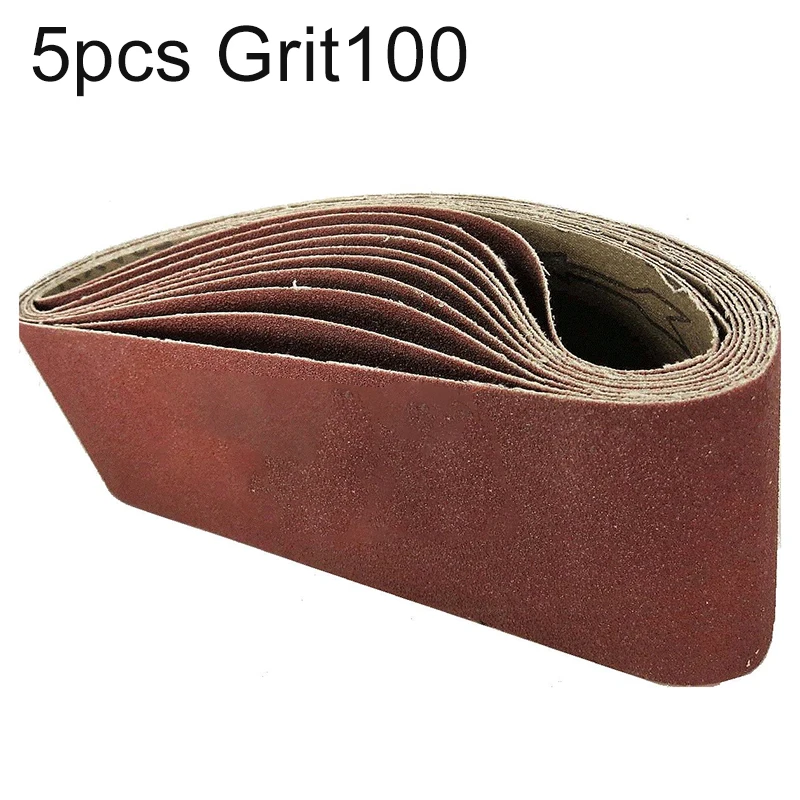 Workshop Sanding Belts 5pcs 75x533mm Polishing Sanders Supplies Wood 10/150/180 grit Alumina Leather Useful Equipment