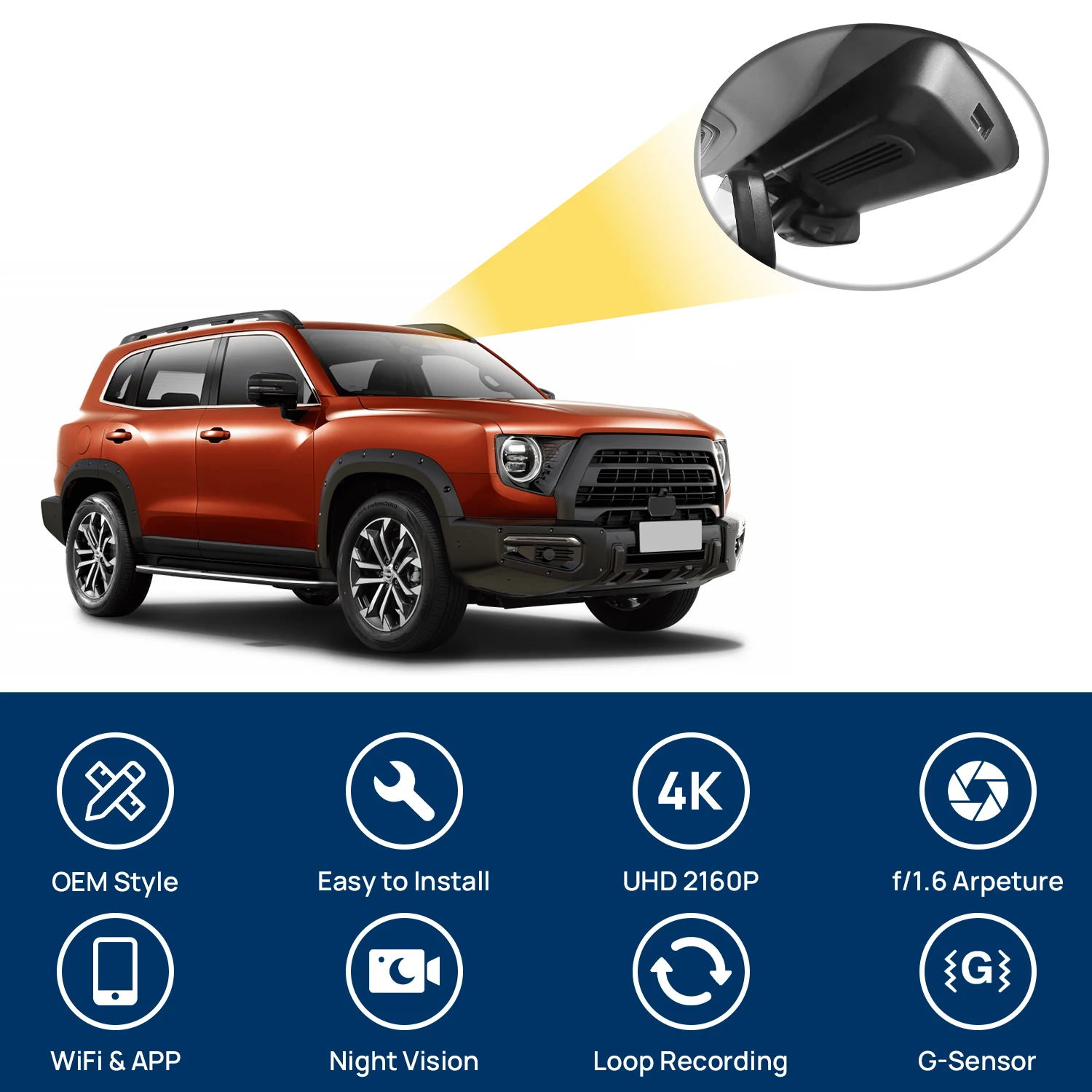 

Customized OEM Style Plug and play For Haval H3 Indoor rearview mirror rain sensor cover Model Year 2020 to 2025