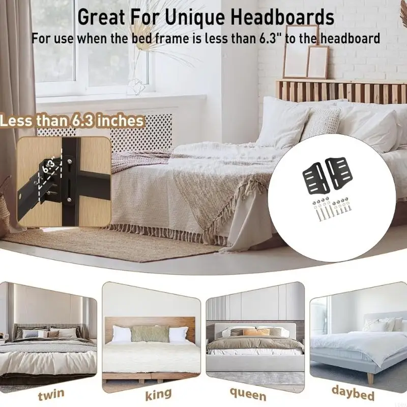 Headboard Support Bracket For Multiple Bed Size Bed Frame Bracket Adjustable