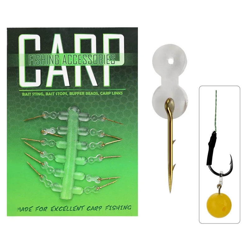 12Pcs Metall Köder Spike Karpfen Angeln Haken Köder Sting Boilies Pin Spike Made Mais Ronnie Haar Rig Karpfen Feeder angelgerät Zubehör – Detail 6
