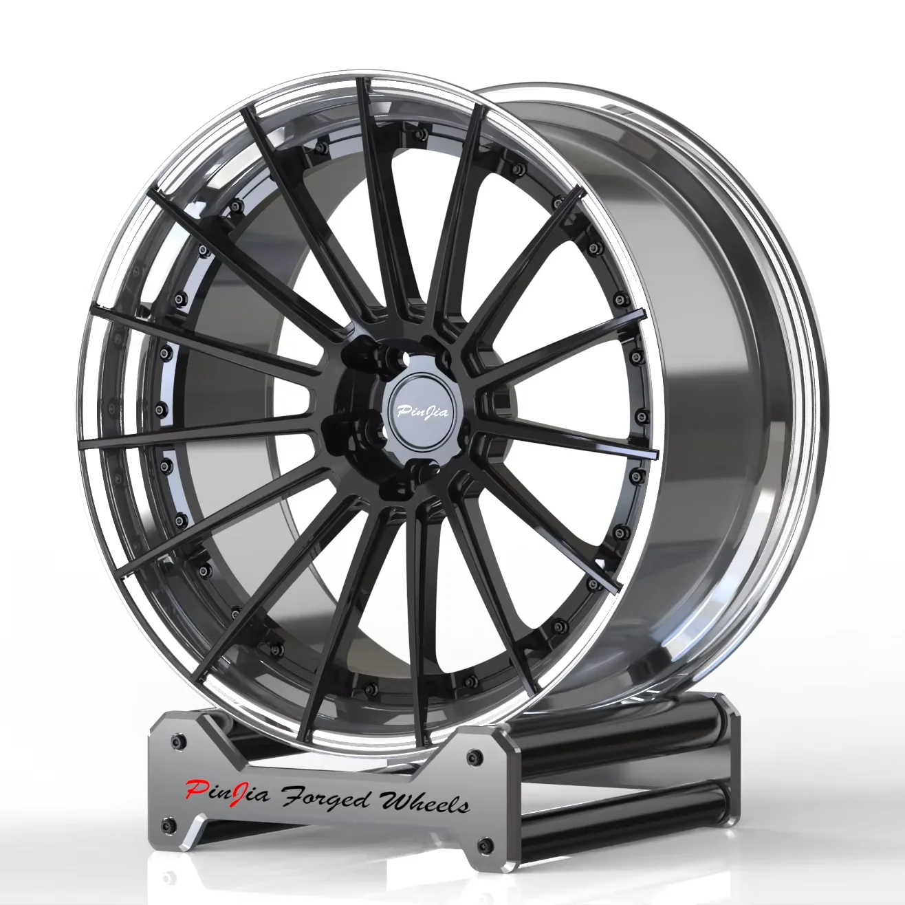 2 Piece Forged Wheels 17 18 19 Inch High Polished Spokes Passenger Car Alloy Wheel Forged Rim