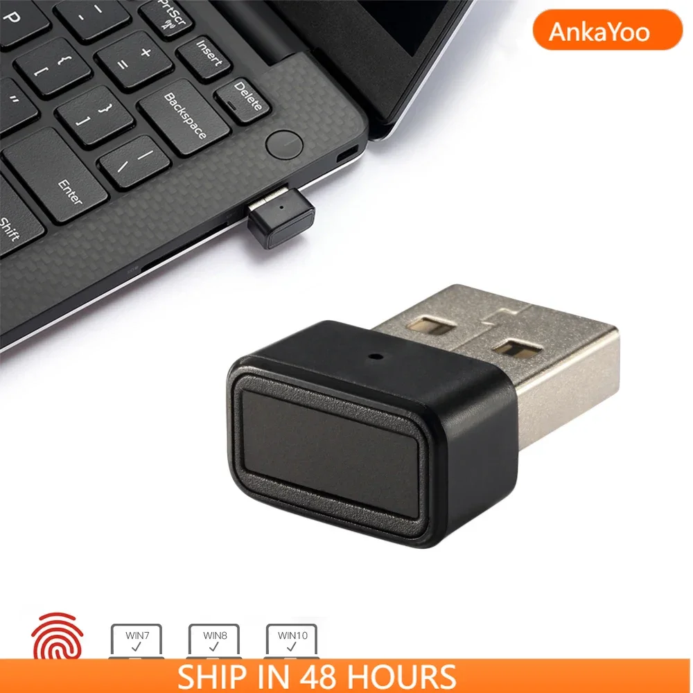 

Kercan KE-01 Mini USB Fingerprint Reader for Windows 7, 8, 10 hello Touch Multi Biometric Security Key Black ABS Shell