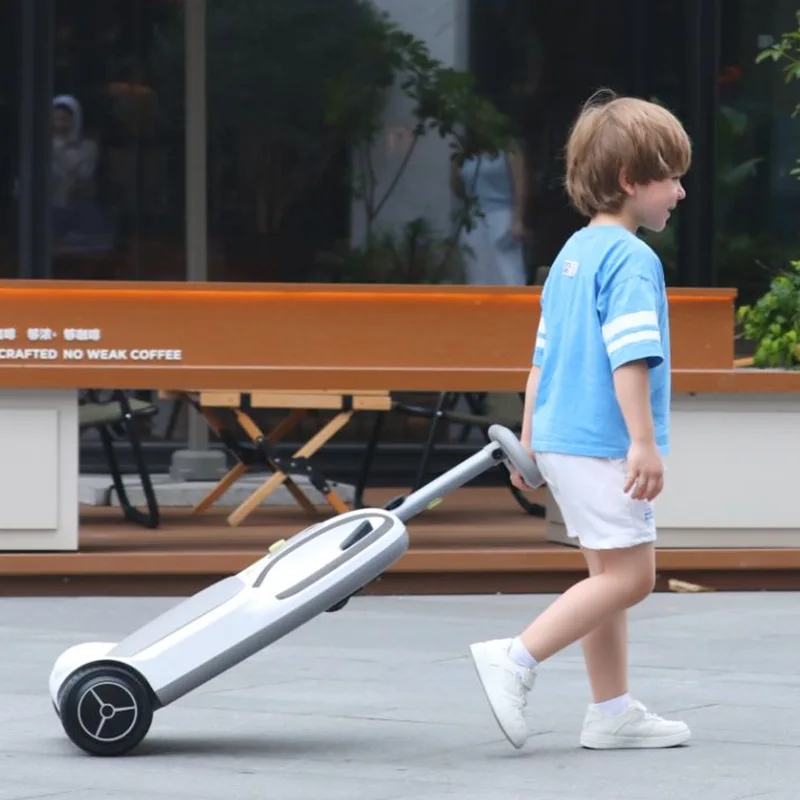 Go-kart électrique pour enfants et bébés, autoradio automatique, anti-flexion, planche de Cesélectrique parent-enfant