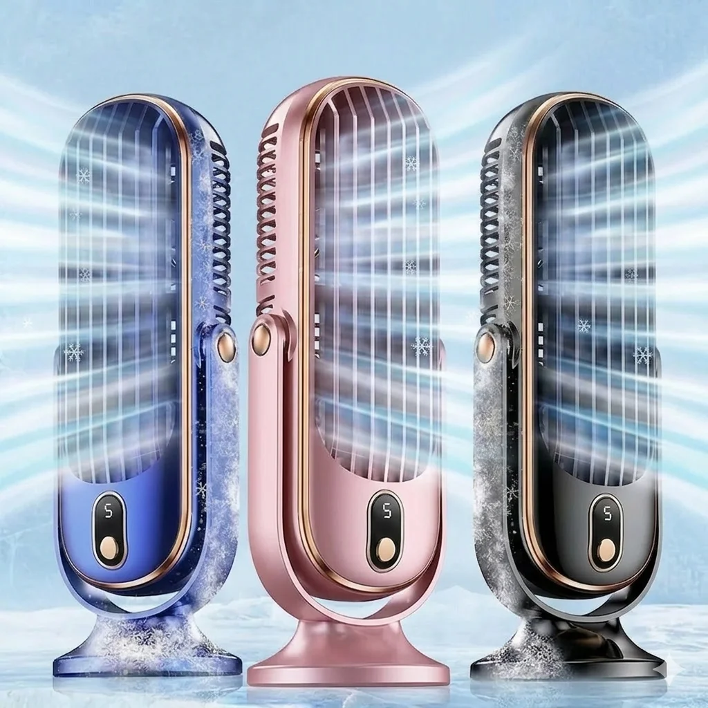 Small Household Air Conditioner, 5-Speed Air-Cooled Fan, Portable USB Fan for Office and Camping,
