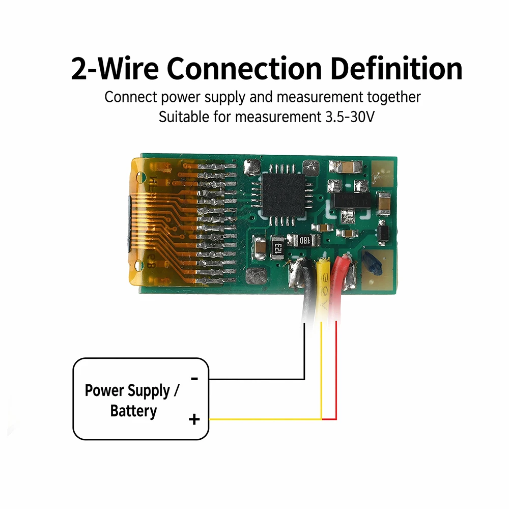 DC 0-30V Ultraflaches Mini Digitales Spannungs- und Batteriemessgerät mit 0,5-Zoll OLED-Display, Einstellbar 1-6S, Prozentuale Batterieanzeige – Detail 6