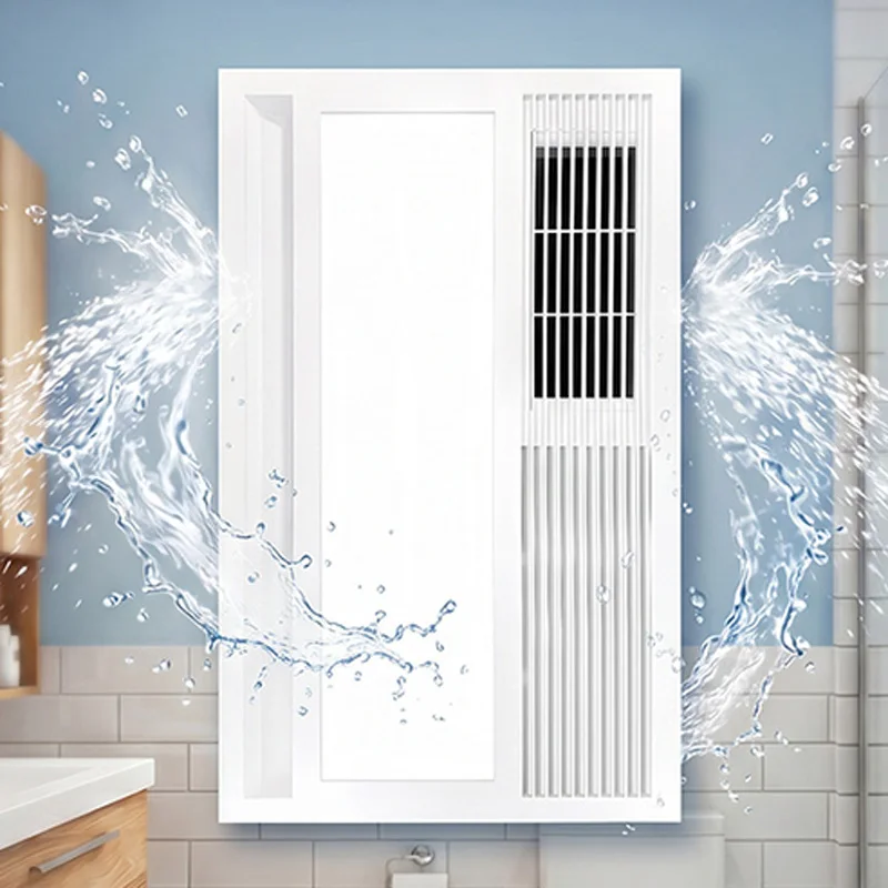 4-in-1 Bathroom Heater and Fan Ultra-Slim Ceiling-Mounted Bathroom Unit with Large Screen, Integrated Lighting