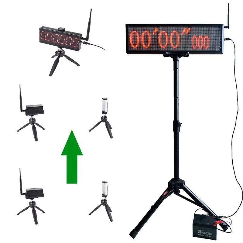 Wireless Laser Timing System With Large LED Display Suitable for Racing Infrared Induction Sport Timer