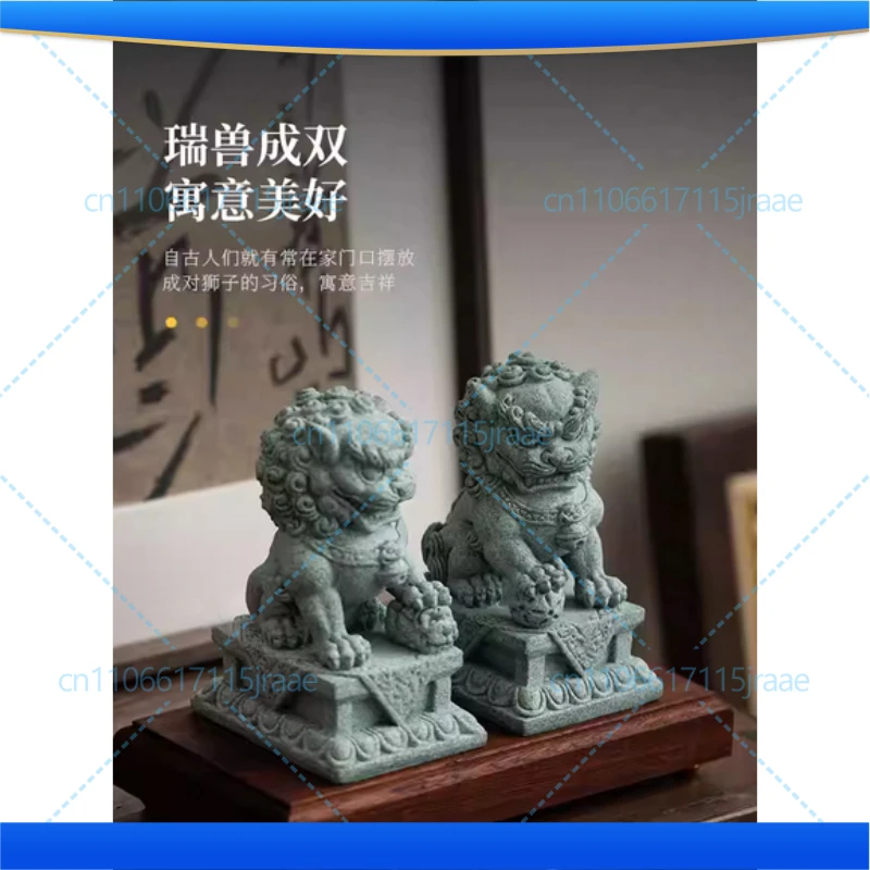 sandstone Kirin mascot sculptures and figurines Chinese characteristic animals Home Room Office Wealth Luck Feng Shui Decor
