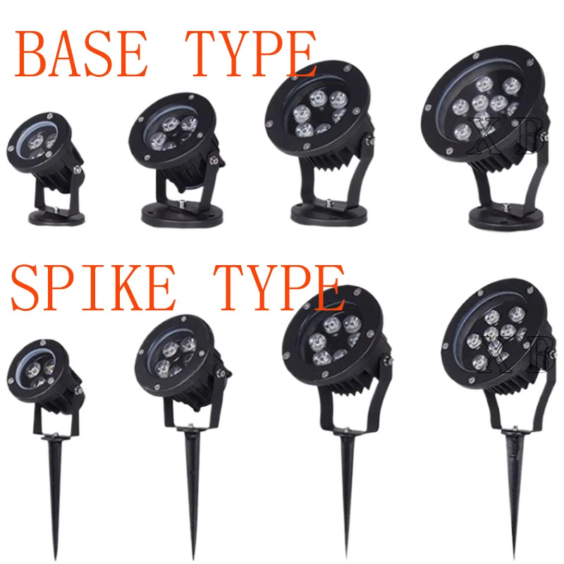 LED Garden Lights Dimmable Outdoor Waterprof Lawn Lamp AC220V DC12V Landscape Spike Bulb IP65 Led Light Garden Path Spotlights