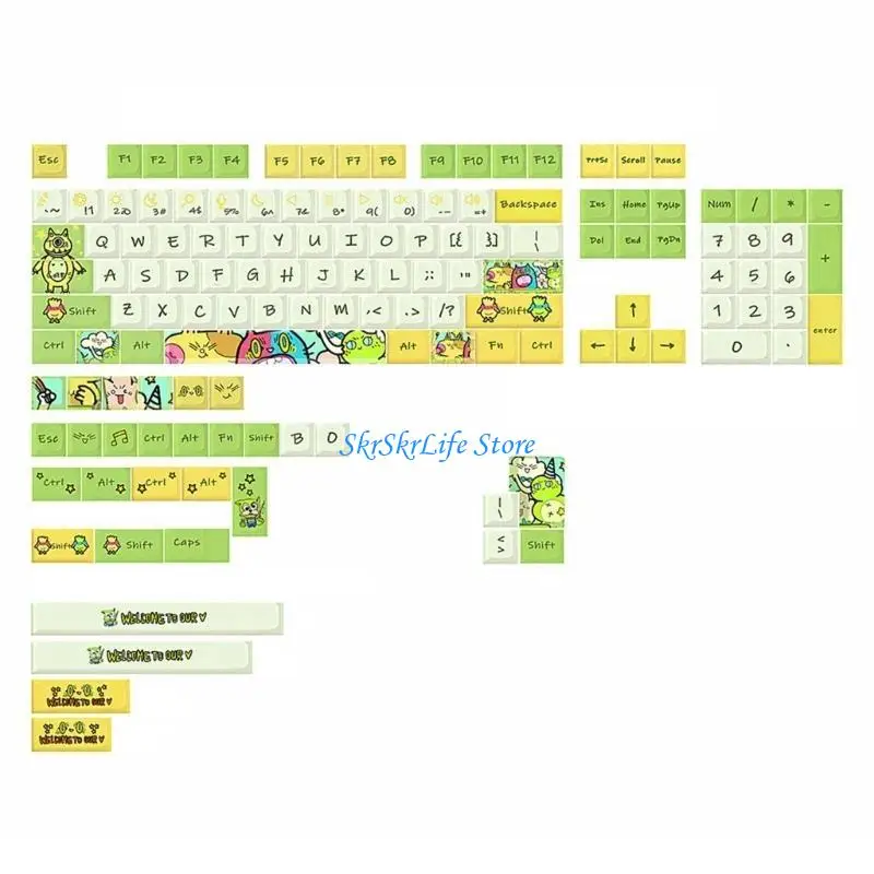 E65E 135 teclas Dye Subbed PBT Keycap para teclado mecánico interruptor MX