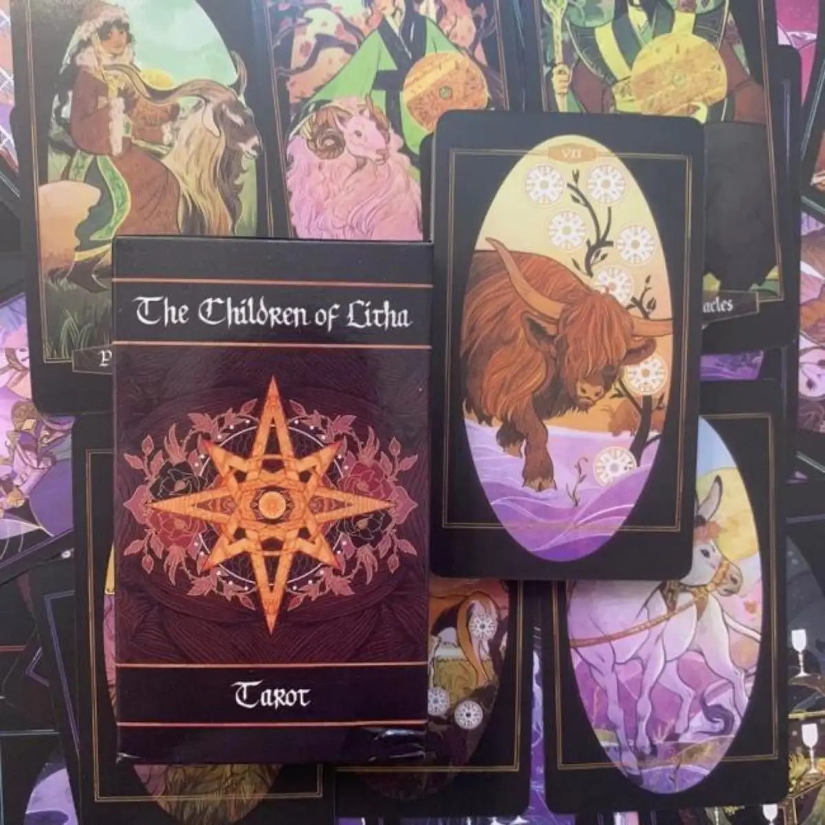 

12x7 Cm Children of Litha Tarot Board Games 78 Pcs Cards