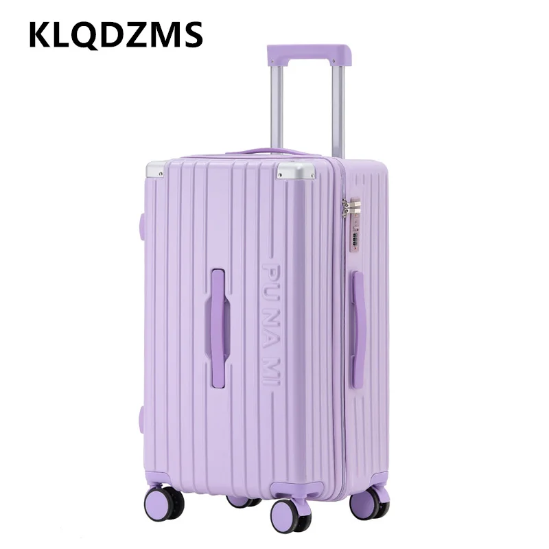 KLQDZMS 20"24"26"28 Inch Suitcase High Quality Ladies Large Capacity Trolley Case Men Boarding Box with Wheels Rolling Luggage