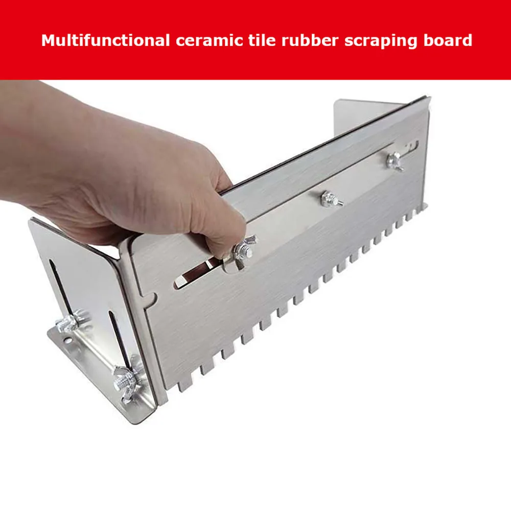 床に接着剤を迅速かつ均一に塗布するための、400～800mm調整可能なノッチ付きこてモルタルコーム