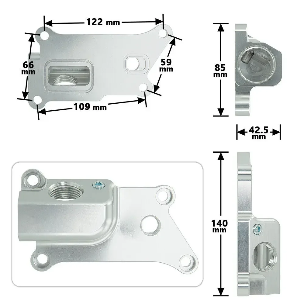 K Series Racing Car Upper Coolant Housing Filler Neck w/ Fitting for Honda K20 K20Z3 K24