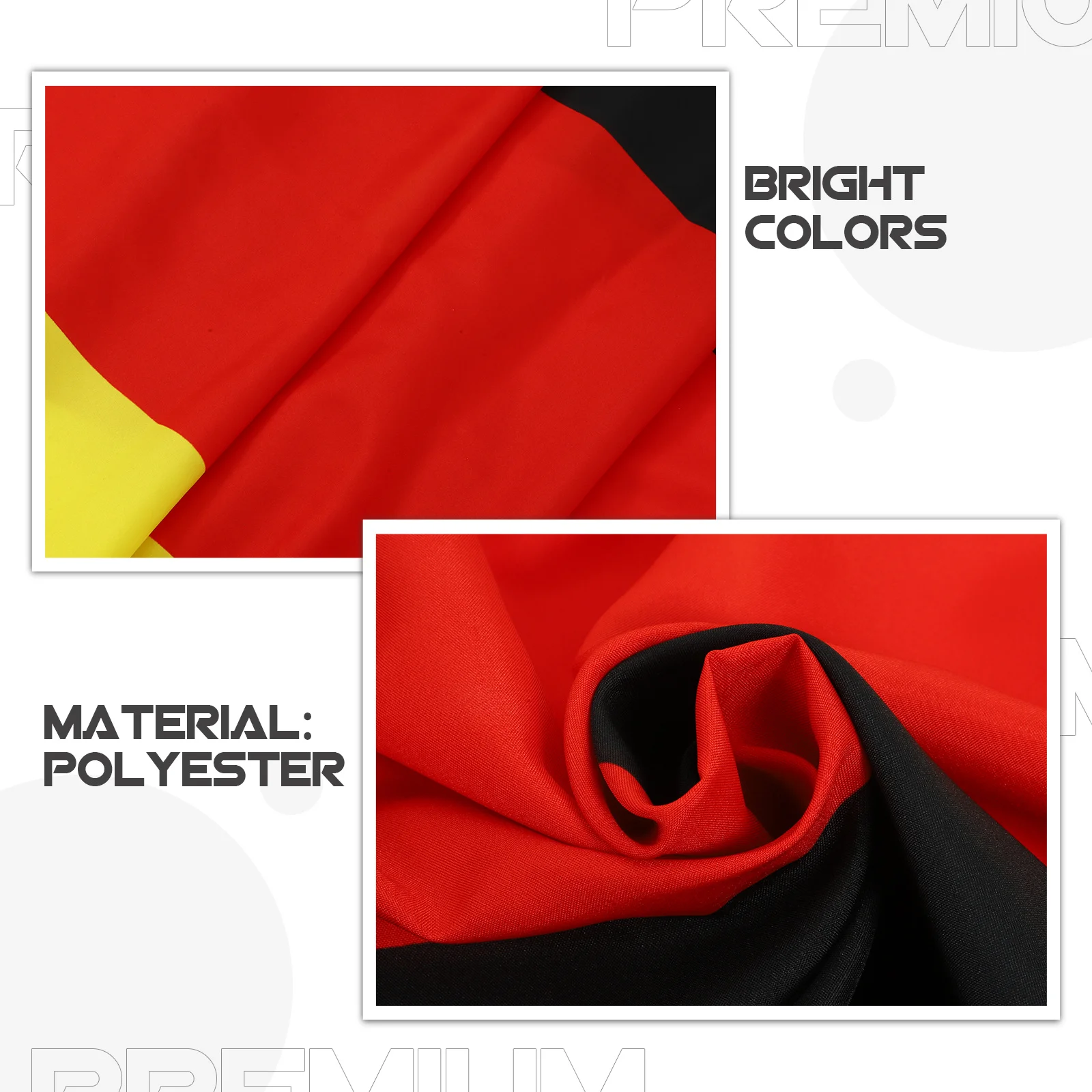 أعلام ألمانيا المحمولة المصنوعة من البوليستر المتين مجموعة واحدة من أعلام ديكور الحديقة الرياضية والنوادي والأحداث المحمولة المقاومة للاهتراء