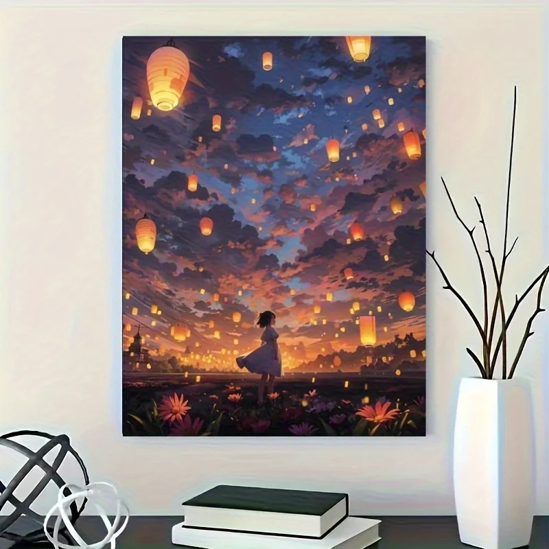 

500/1000/1200/2000PCS Puzzles for Adults The Girl Watching The Lights Jigsaw Puzzles Handmade Home Decoration Gift Frameless