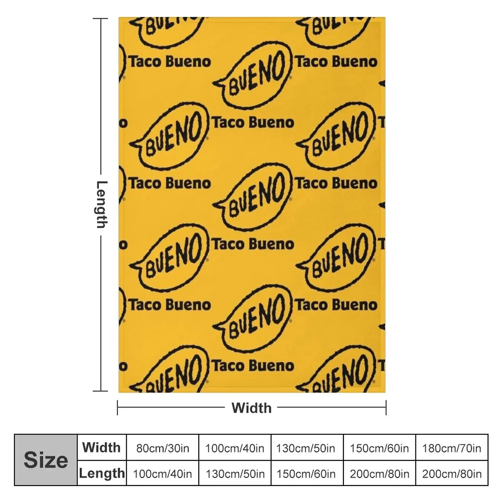 Taco Bueno (Mexican Grill) Throw Blanket anime Picnic Flannel Fabric Soft Blankets