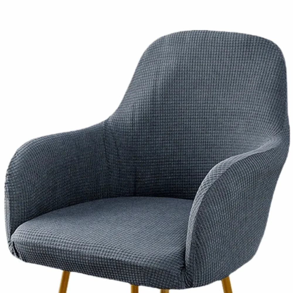 

Washable Elastic Curved Chair Cover Plaid All-wrap Solid Color Seat Protection Dust Proof Flannel Wear for Chairs Hotel Layout